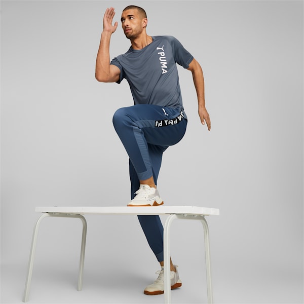 Fit Short Sleeve Men's Training T-Shirt, Evening Sky, extralarge-IND