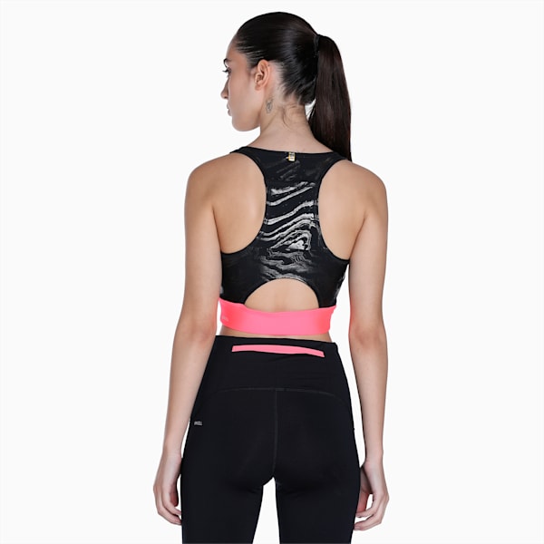RUN ULTRAFORM AOP CROP TANK, Puma Black-Sunset Glow, extralarge-IND