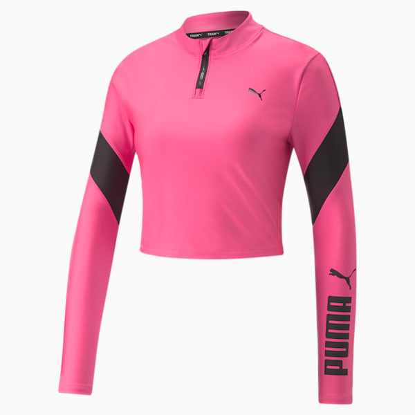 Puma Fit Eversculpt Women's 1/4 Zip Top, Sunset Pink, extralarge-IND