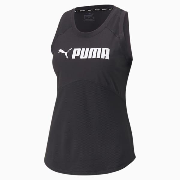 Playera de tirantes de entrenamiento para mujer Fit Logo, Puma Black, extralarge
