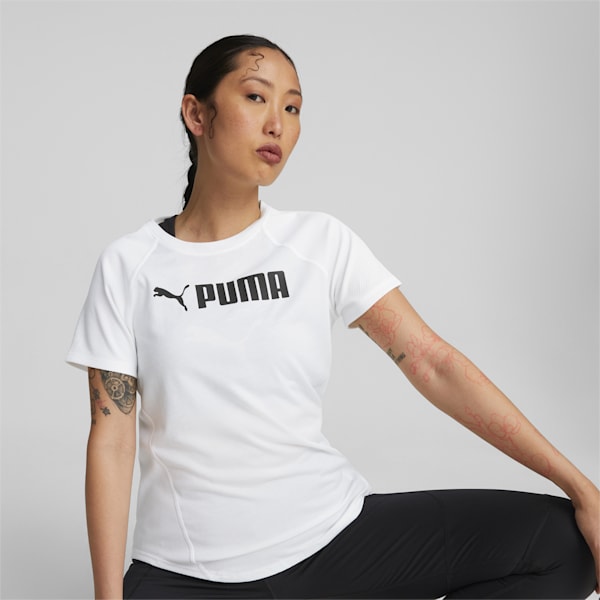 PUMA FIT Logo Training Women's Regular Fit T-Shirt, Puma White, extralarge-AUS