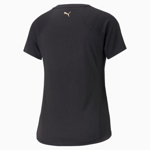 Camiseta con logo Fit de entrenamiento para mujeres, Puma Black