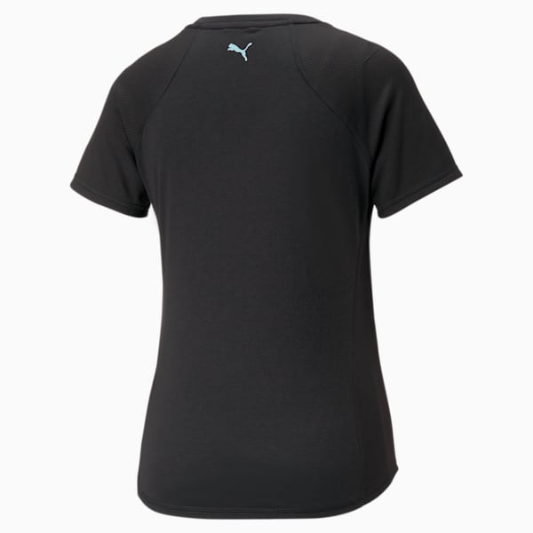 PUMA FIT Logo Training Women's Regular Fit T-Shirt, PUMA Black-Elektro Purple, extralarge-IND