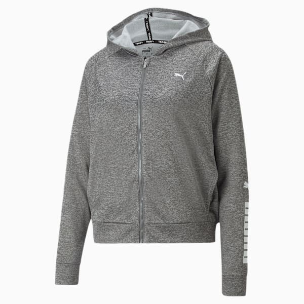 Fit Tech Knitted Full-Zip Women's Training Jacket, Medium Gray Heather, extralarge