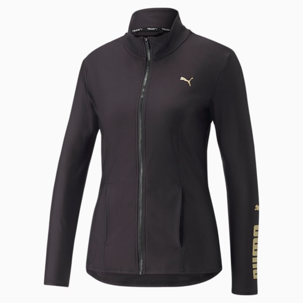 PUMA Fit Eversculpt Fitted Full-Zip Training Jacket Women, Puma Black, extralarge-IND