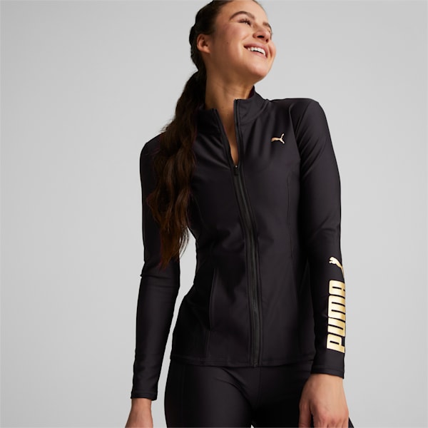 PUMA Fit Eversculpt Fitted Full-Zip Training Jacket Women, Puma Black, extralarge-IND