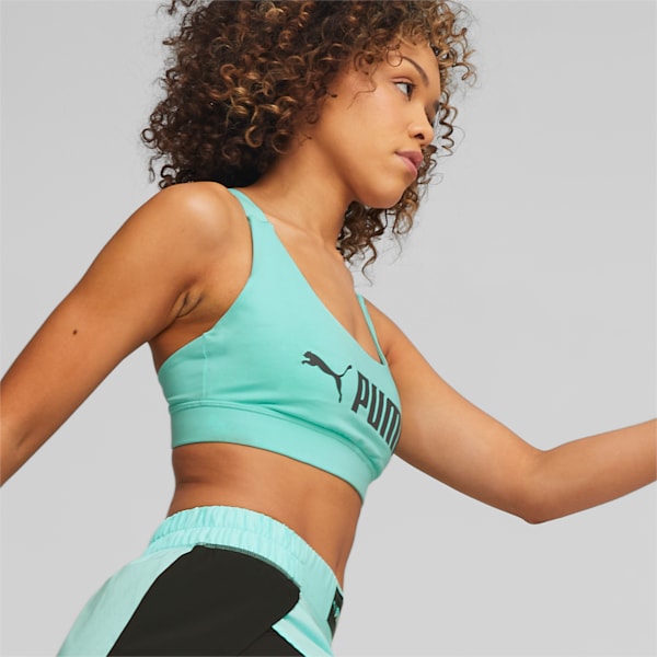 PUMA Fit Mid Impact Women's Sports Bra, Electric Peppermint, extralarge