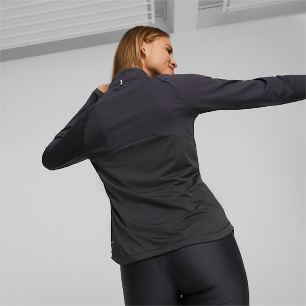Run Knit Half Zip Running Pullover Women, Puma Black