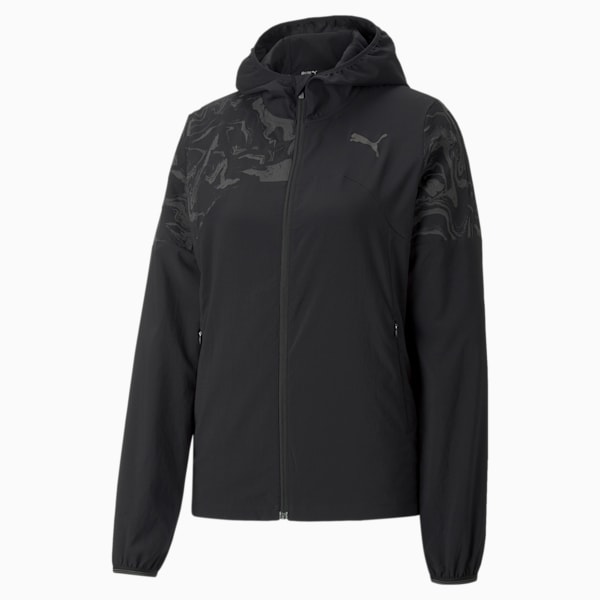 Q4 Woven Running Jacket Women, Puma Black, extralarge-IND