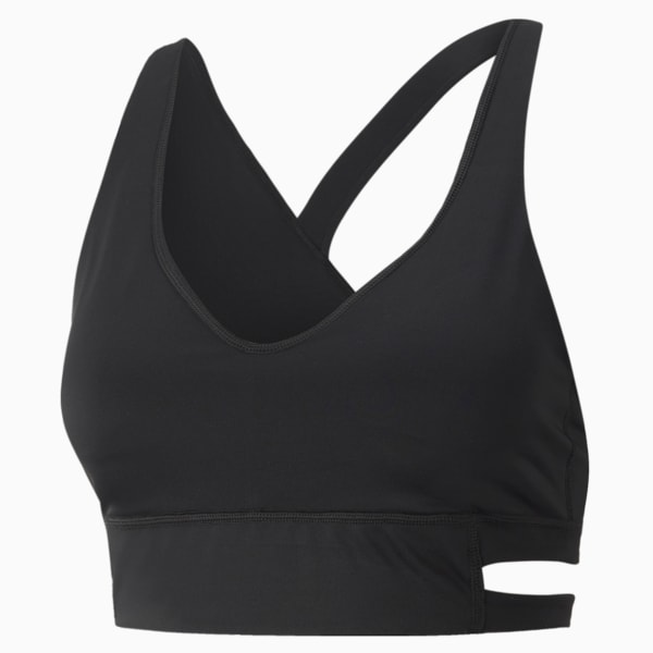 ウィメンズ トレーニング FASHION LUXE ブラトップ 中サポート, Puma Black