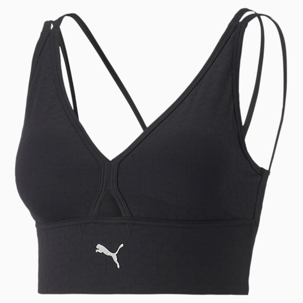 Flawless Mid Impact Women's Training Bra, Puma Black, extralarge-IND