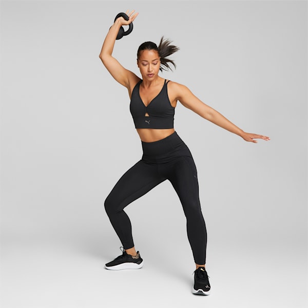 Flawless Mid Impact Women's Training Bra, Puma Black, extralarge-IND