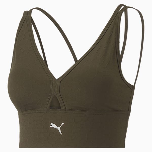 Mid Impact Flawless Women's Training Bra, Deep Olive, extralarge-IND