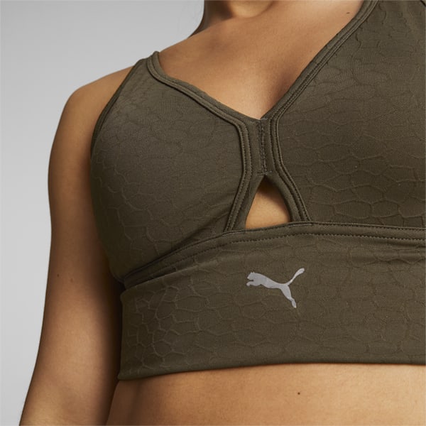 Mid Impact Flawless Women's Training Bra, Deep Olive, extralarge-IND