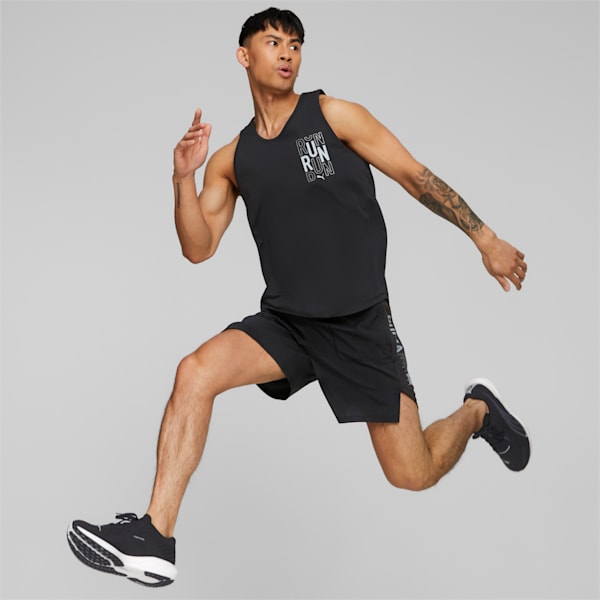 Run Logo Running Singlet Men, Puma Black