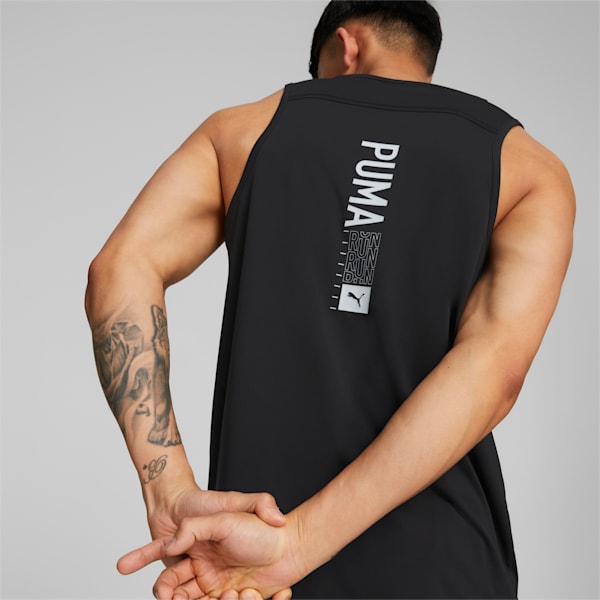 Run Logo Running Singlet Men, Puma Black