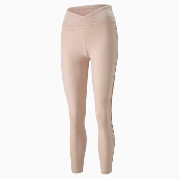 Exhale Cross Studio Training High Waist Tights Women, Rose Quartz Heather