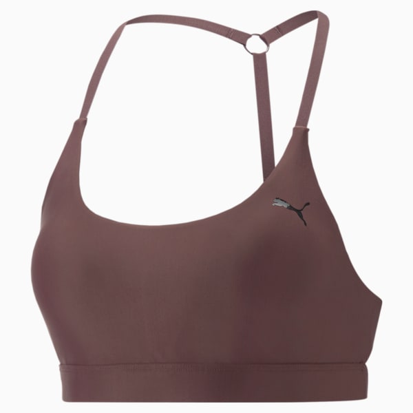 Sujetador deportivo Strappy Studio ULTRABARE para mujer, Dusty Plum