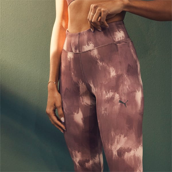 Studio Your Move Printed Women's Training Leggings, Rose Quartz-Paint Stroke print