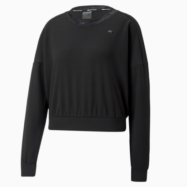 Safari Glam Women's Training Sweatshirt, Puma Black, extralarge-IND
