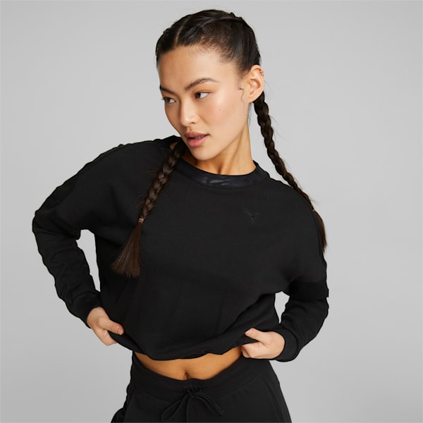 Safari Glam Women's Training Sweatshirt, Puma Black, extralarge-IND