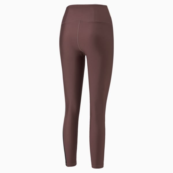 Safari Glam High Waisted Full Length Women's Training Leggings, Dusty Plum-Rose Quartz-Fur real print, extralarge