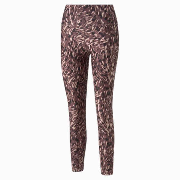 Leggings de training 7/8 para mujer Safari Glam, Dusty Plum-Fur real print, extralarge