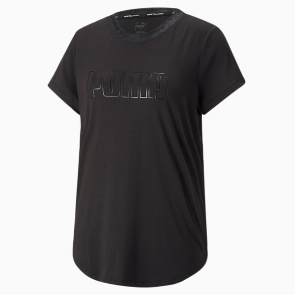 Safari Glam Short Sleeve Women's Training Tee, Puma Black, extralarge