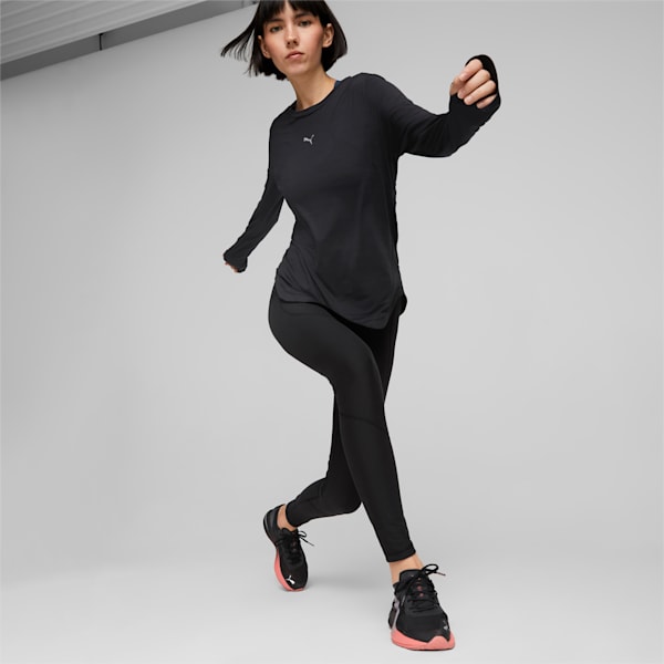 CLOUDSPUN Women's Long Sleeve Running Tee, Puma Black