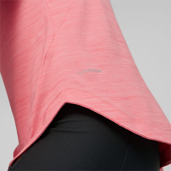 Camiseta para correr de manga larga CLOUDSPUN para mujer, Carnation Pink Heather