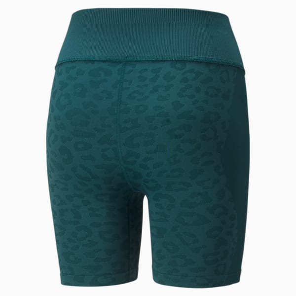 FormKnit Seamless 5'' Training Shorts Women, Varsity Green-leopard print