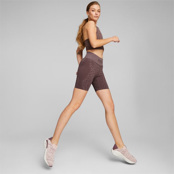 FormKnit Seamless 5'' Training Shorts Women, Dusty Plum-leopard print