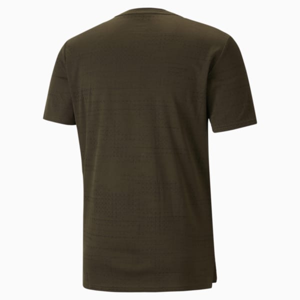 Train Jacquard Men's T-Shirt, Deep Olive, extralarge-IND