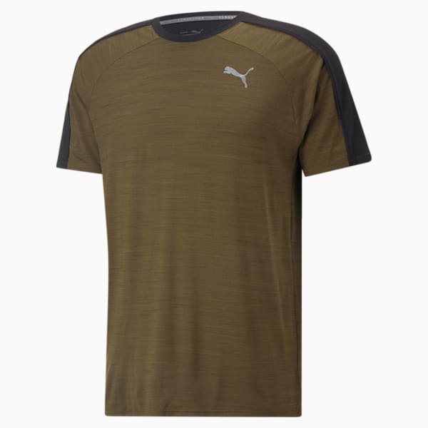 CLOUDSPUN Short Sleeve Training Men's T-Shirt, Deep Olive Heather, extralarge-IND
