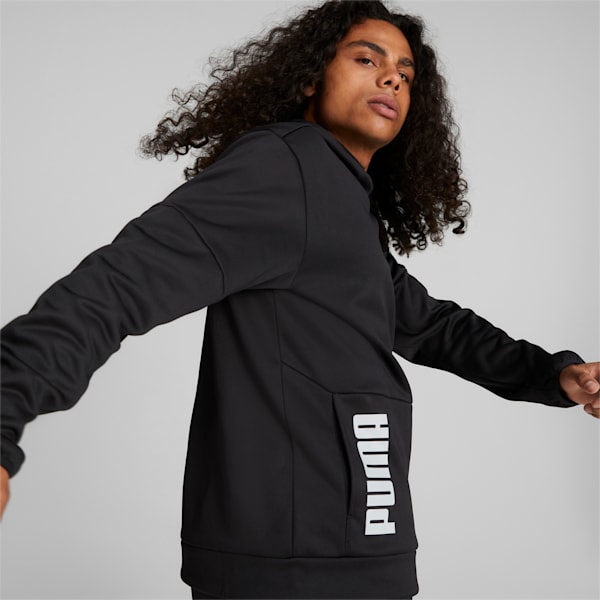 Train All Day PWRFleece Men's Hooded Training Sweatshirt, Puma Black, extralarge-IND