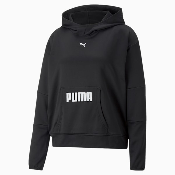 Train All Day Training Women's Relaxed Fit Hoodie, Puma Black, extralarge-IND