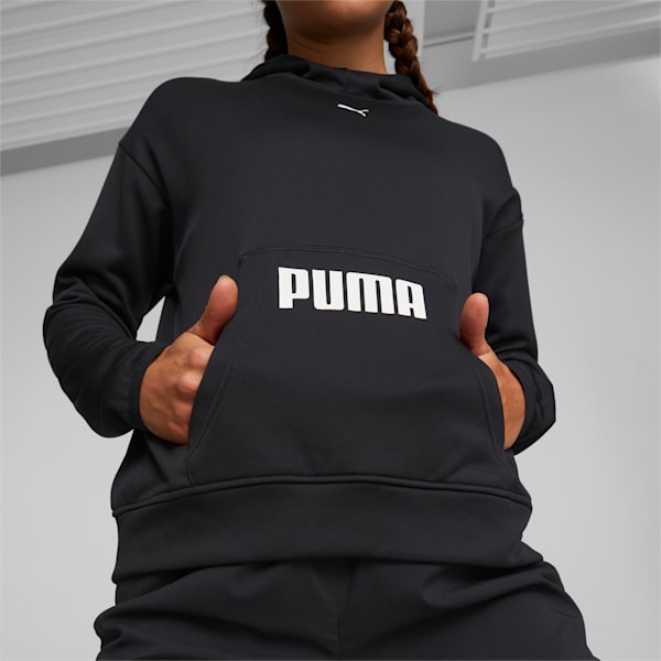 Train All Day Training Women's Relaxed Fit Hoodie, Puma Black, extralarge-IND