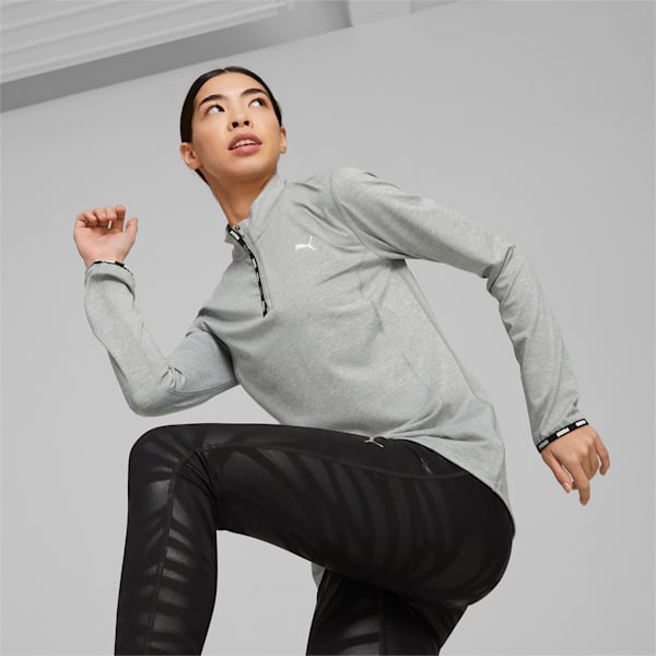 PUMA Strong Quarter-Zip Training Sweatshirt Women, Griffin Heather