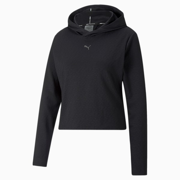Flawless Women's Training Hoodie, Puma Black, extralarge-IND