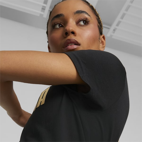 Deco Glam Short Sleeve Training Women's T-Shirt, Puma Black-deco glam, extralarge-AUS
