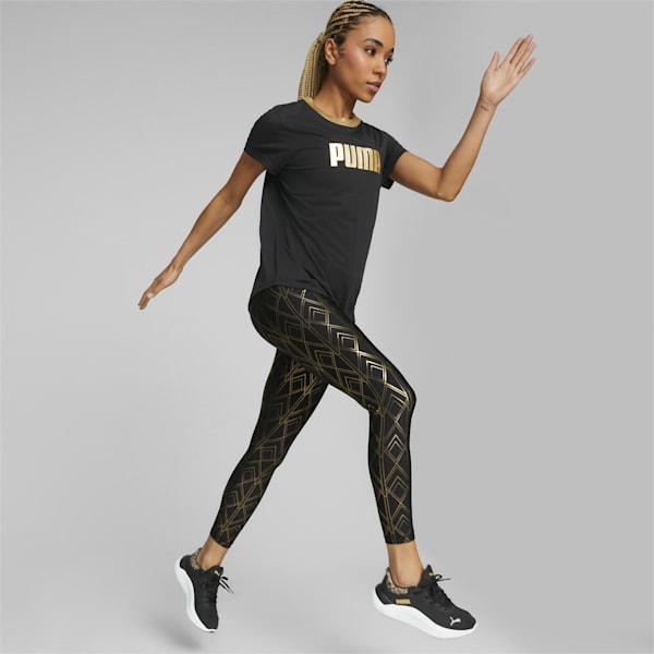 Deco Glam Short Sleeve Training Women's T-Shirt, Puma Black-deco glam, extralarge-AUS