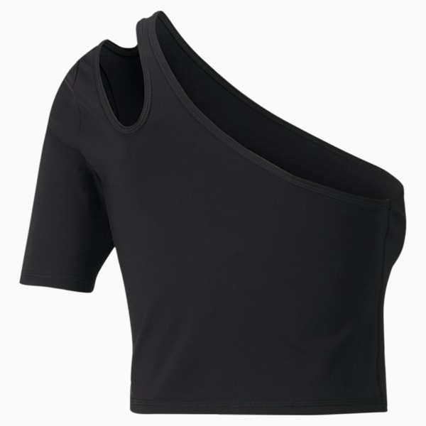 Fashion Luxe Short Sleeve Training Top Women, Puma Black, extralarge-IND