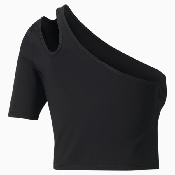 Top para entrenar de manga corta para mujer Fashion Luxe, Puma Black, extralarge