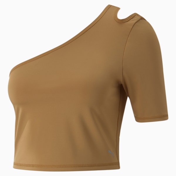 Fashion Luxe Short Sleeve Training Top Women, Desert Tan, extralarge-IND