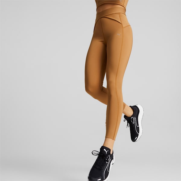 Leggings de entrenamiento con cintura alta de largo completo Fashion Luxe ELLAVATE para mujer, Desert Tan