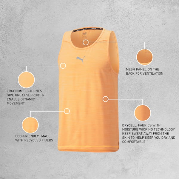 RUN CLOUDSPUN MEN'S SINGLET, Sun Stream, extralarge-IND