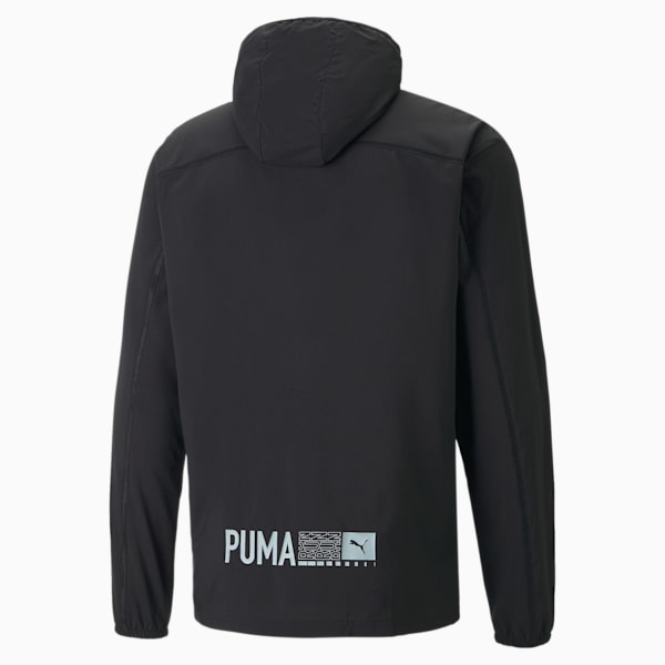 Chaqueta para correr con capucha para hombre PLCD, Puma Black, extralarge