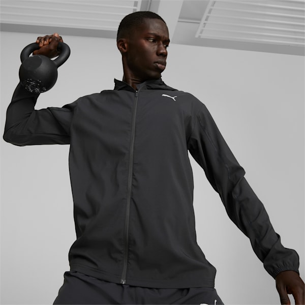 RUN PLCD HOODED Men's Jacket, Puma Black, extralarge-IND