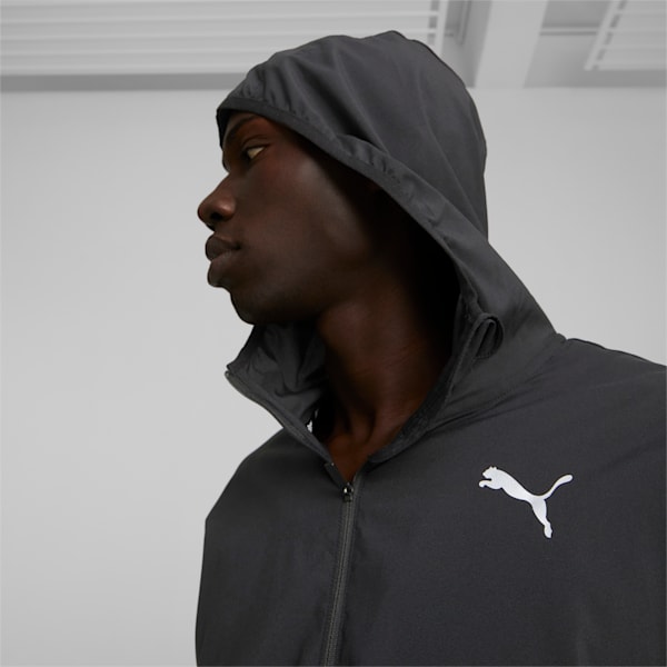 Chaqueta para correr con capucha para hombre PLCD, Puma Black, extralarge