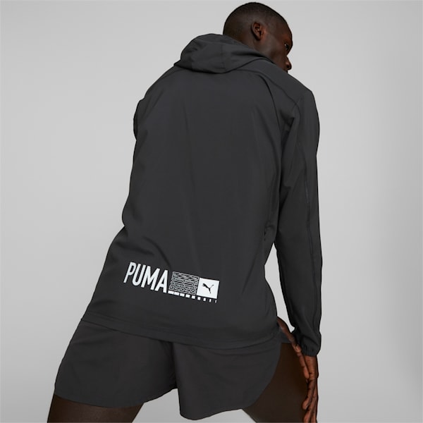 PLCD Hooded Men's Running Jacket, Puma Black, extralarge